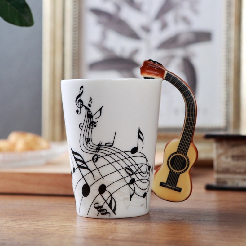 Musical Instruments Mug with Guitar Handle