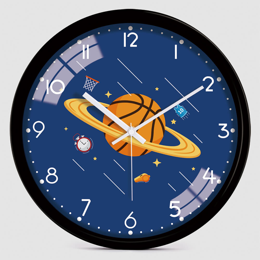 reloj de pared de baloncesto creativo