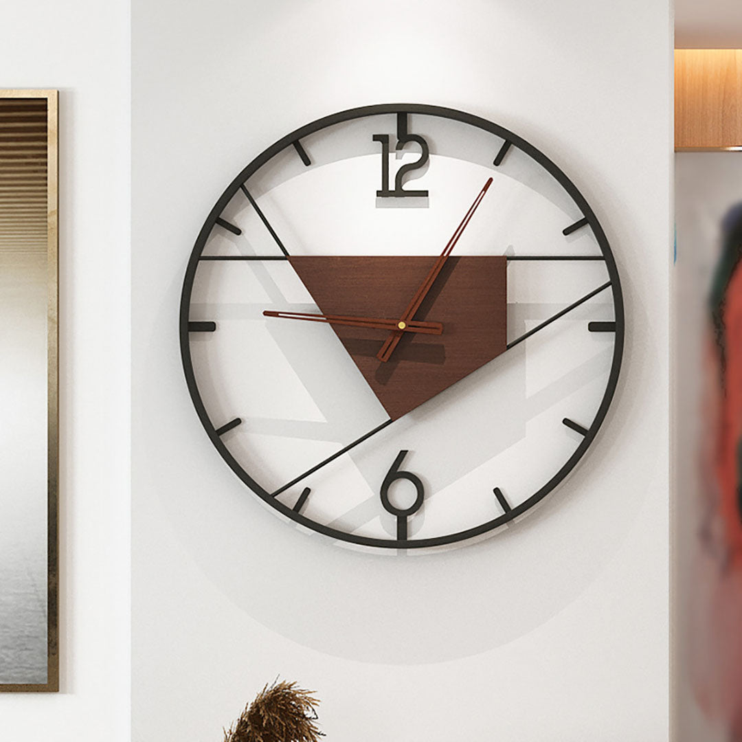 Reloj de pared de arte de hierro retro simple