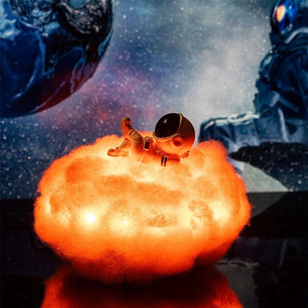 Lámpara de astronauta de nube colorida