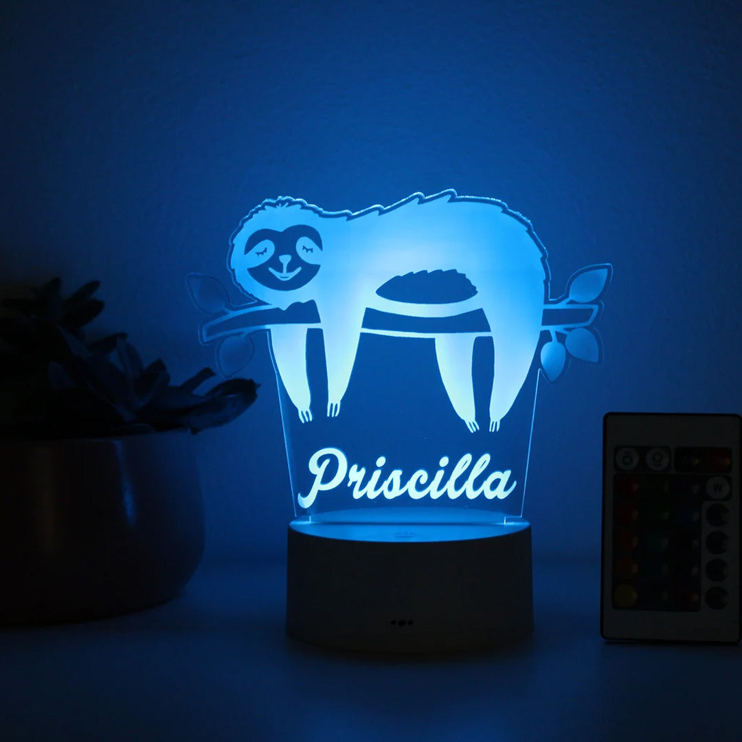 Luz de noche personalizada perezoso