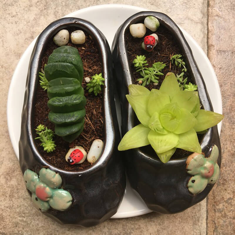 Scarpe creative Vaso di fiori in ceramica
