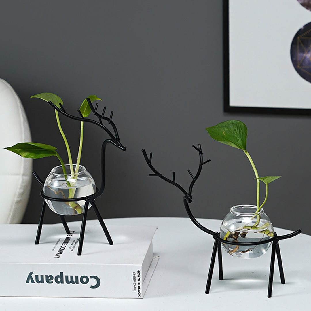 Hirsch-Hydrokultur-Vase