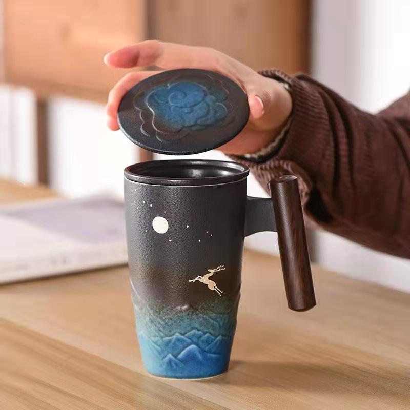 Tazza alta da caffè e tè alci e luna