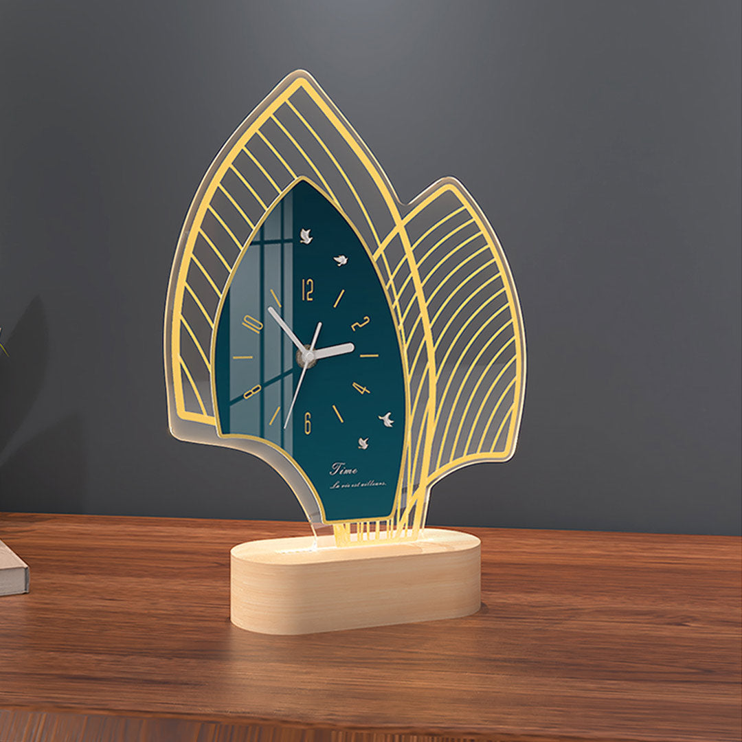 Lampada da scrivania creativa con orologio