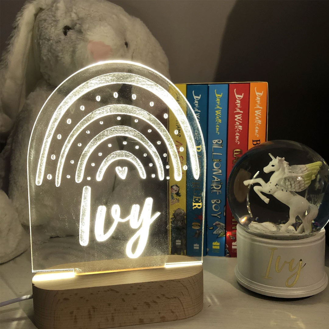 Customized Wood Base Night Light