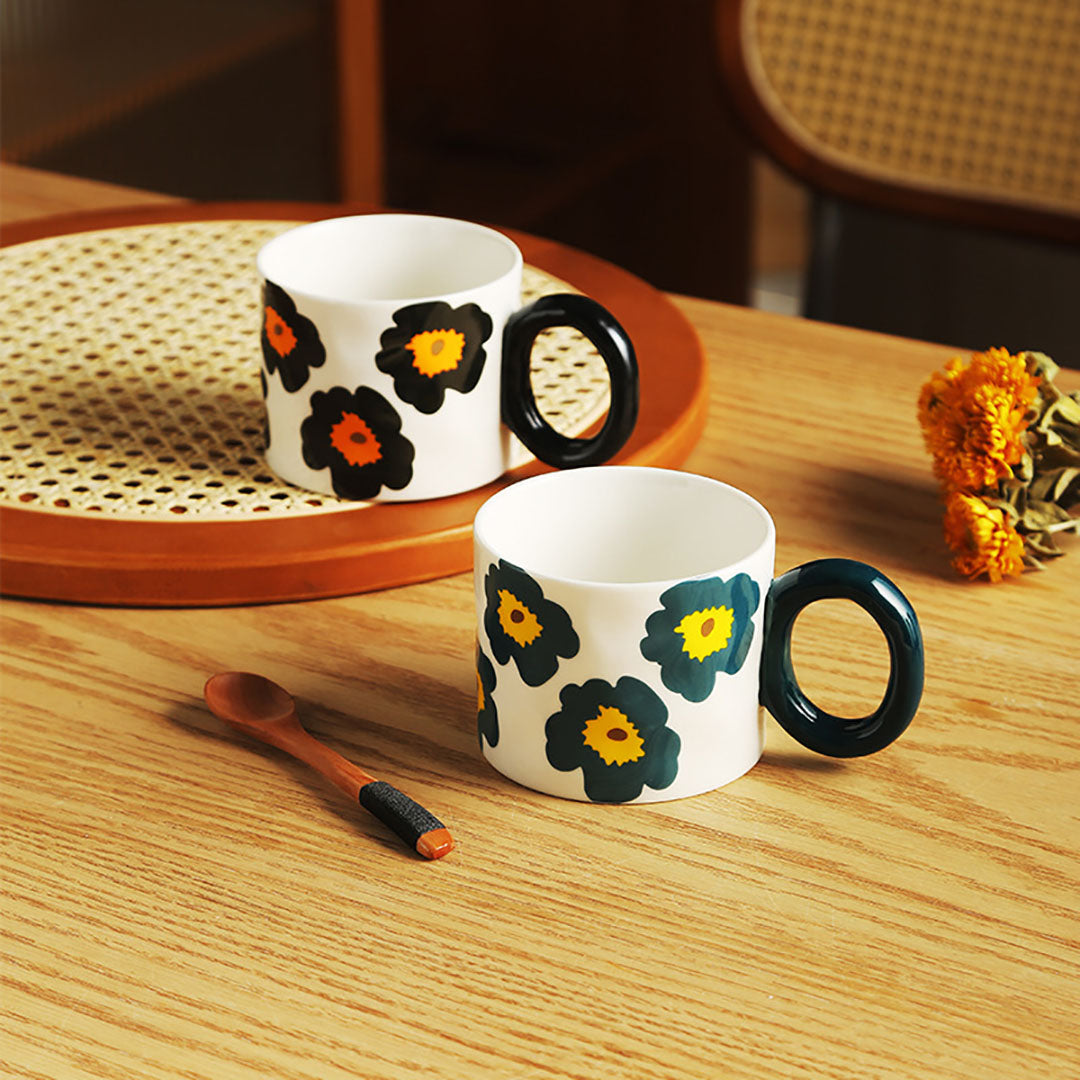 Poppy Flower Ceramic Mug