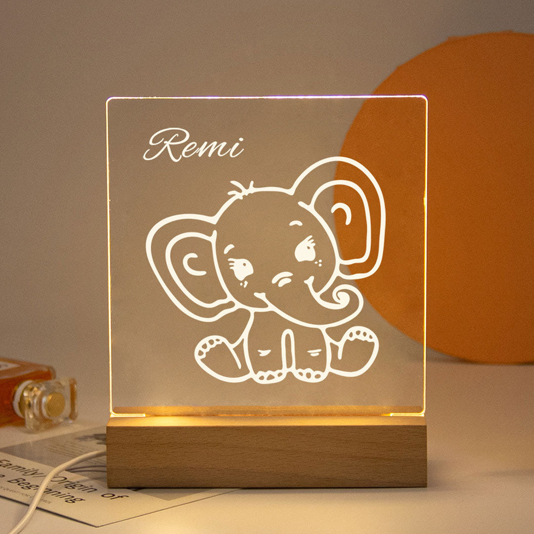 Customized Wood Base Night Light