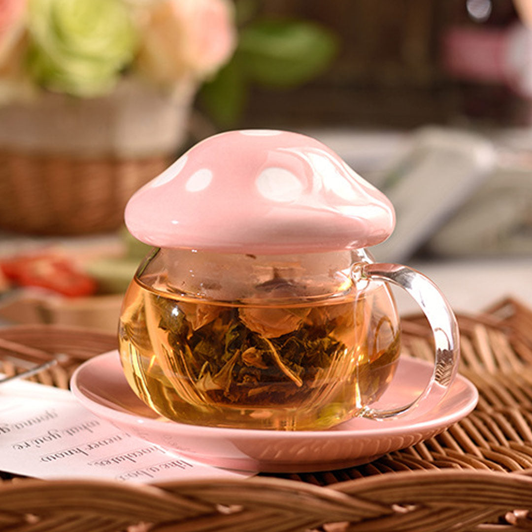 Pilzbecher-Set mit Teesieb