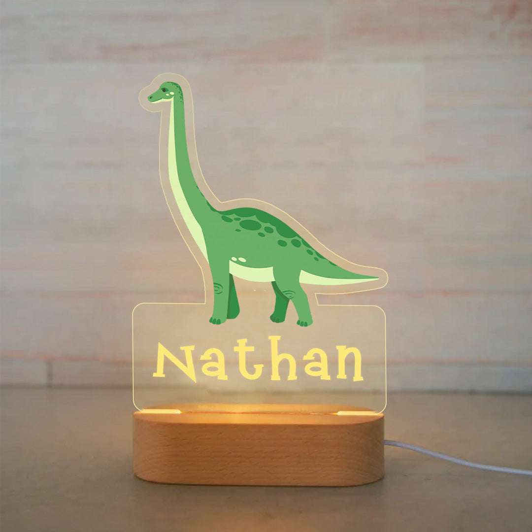 Personalized Dinosaur Night Lights