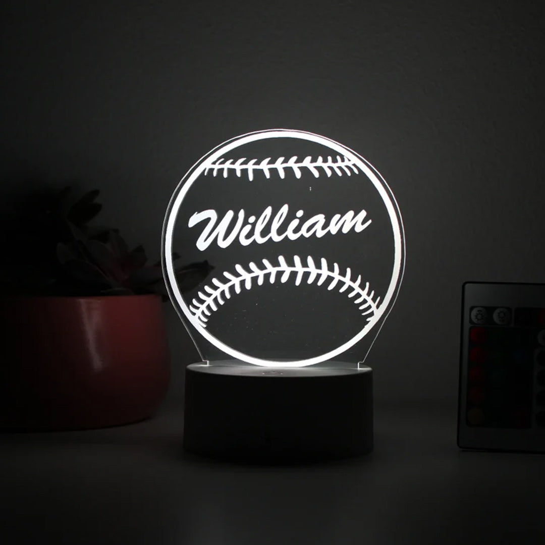 Luz de noche de béisbol personalizada