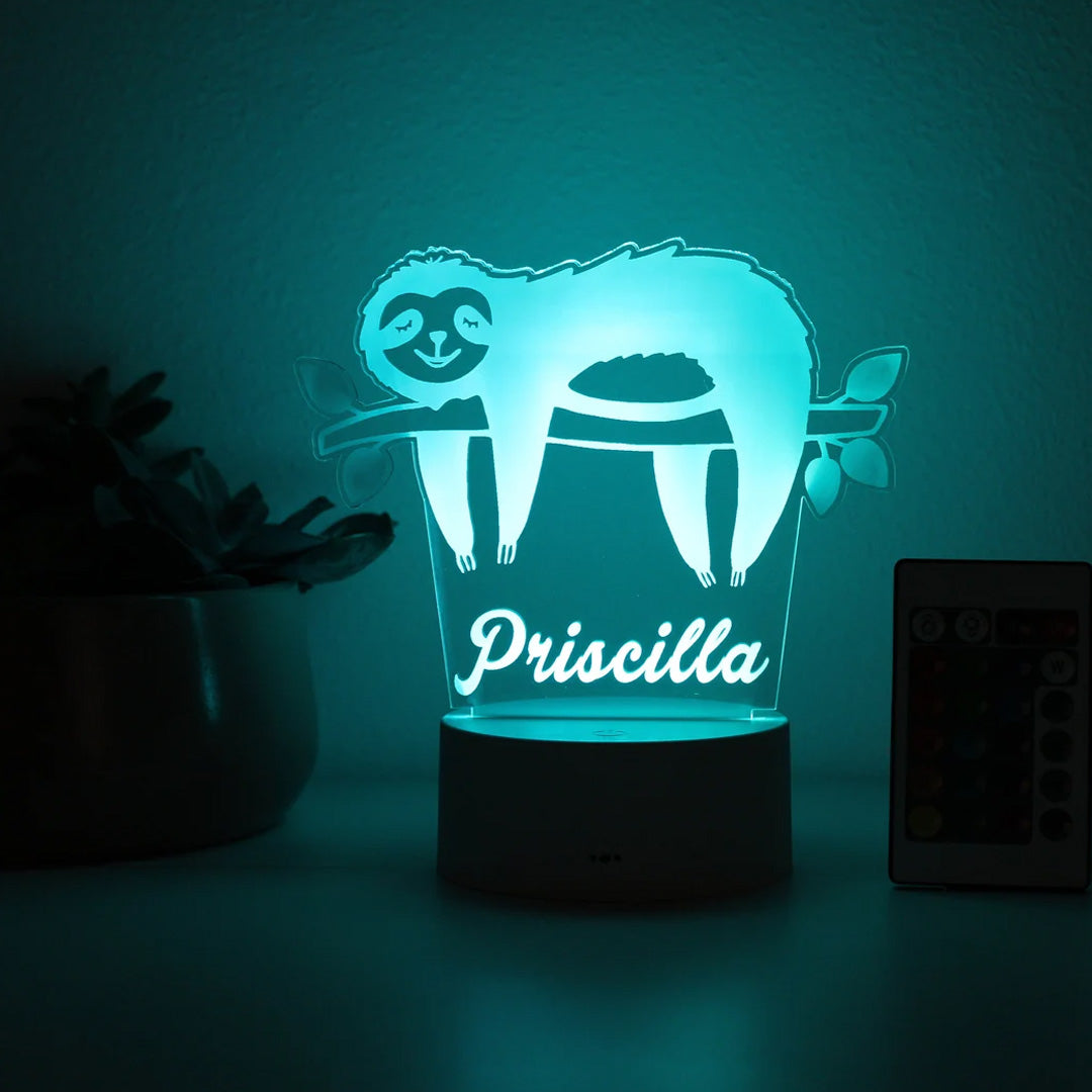 Luz de noche personalizada perezoso