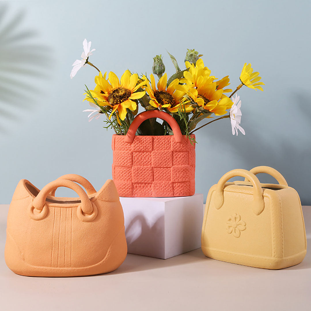 Handbag Shaped Flower Vase