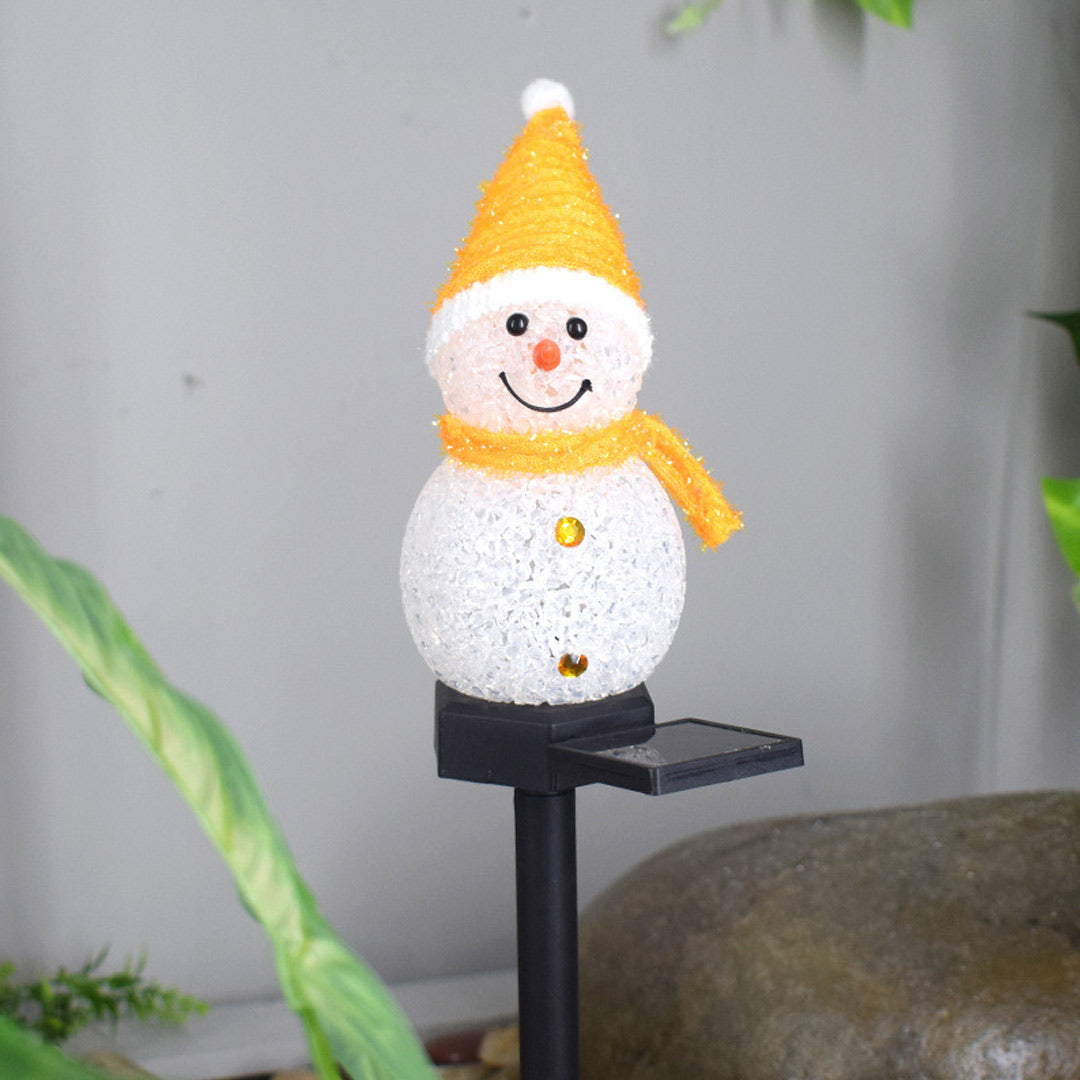 Snowman Solar Lights Garden Decor