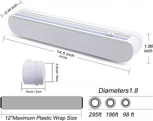 Plastic Wrap Dispenser With Cutter
