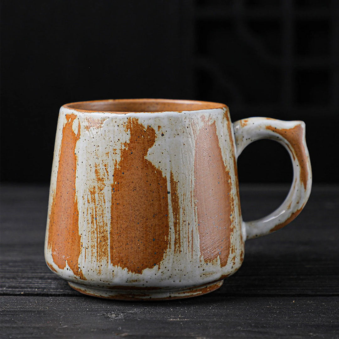 cute corgi mug wood handle