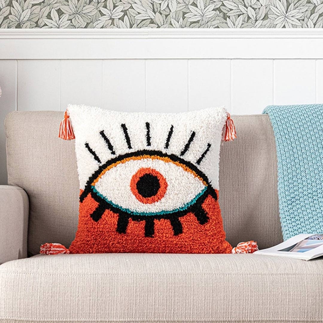 Housses de coussin de broderie tuftée Boho
