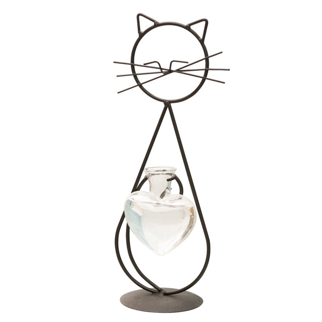 Vaso idroponico Art Deco in ferro di gatto