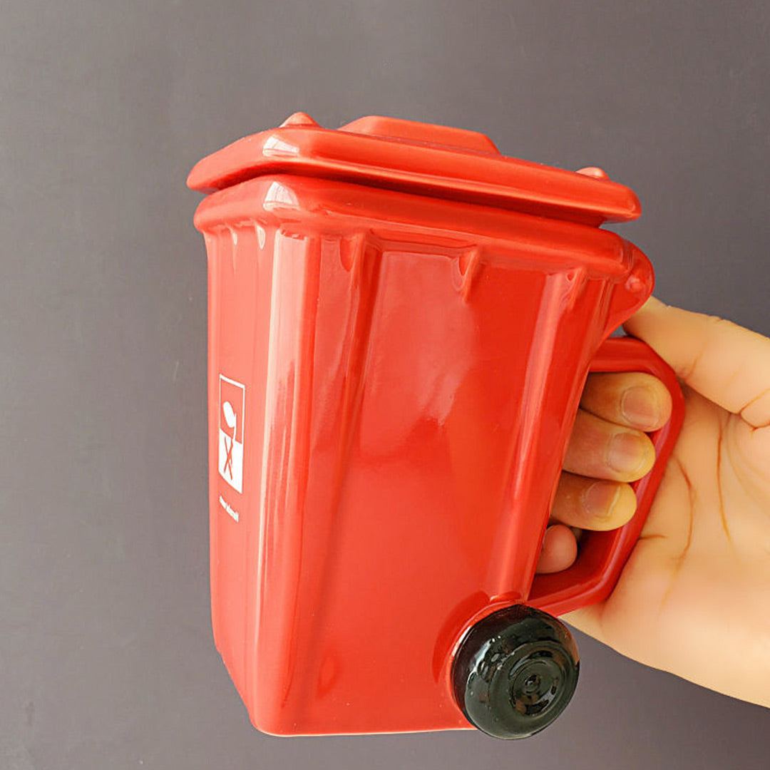 Creative Trash Can shaped Ceramic Mug