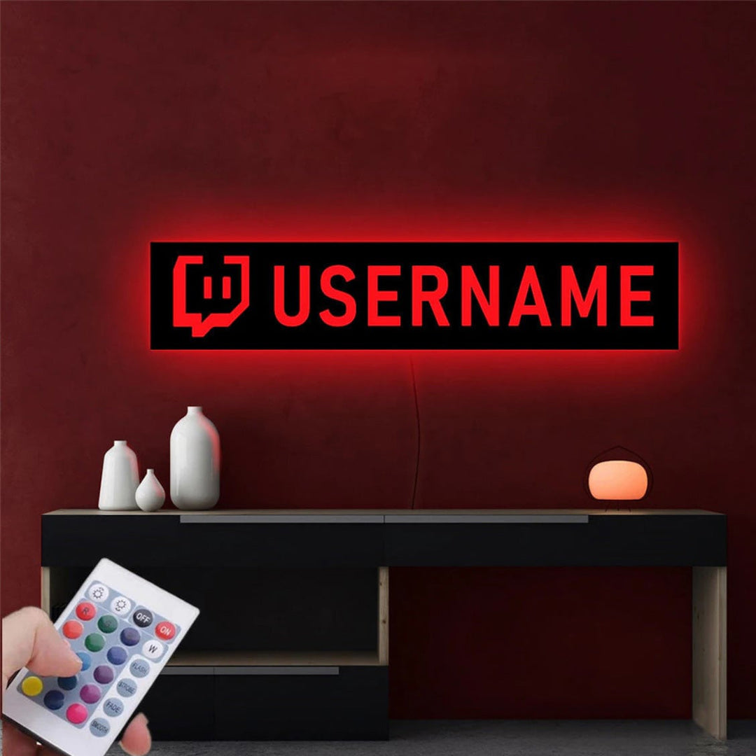 Nome utente personalizzato Gamer Tag Night Light