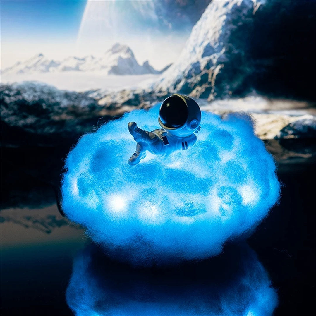 Lámpara de astronauta de nube colorida