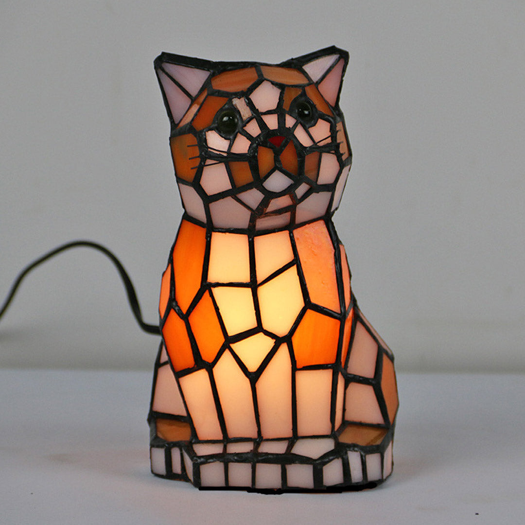 Lampe d'appoint en verre Cat Tiffany
