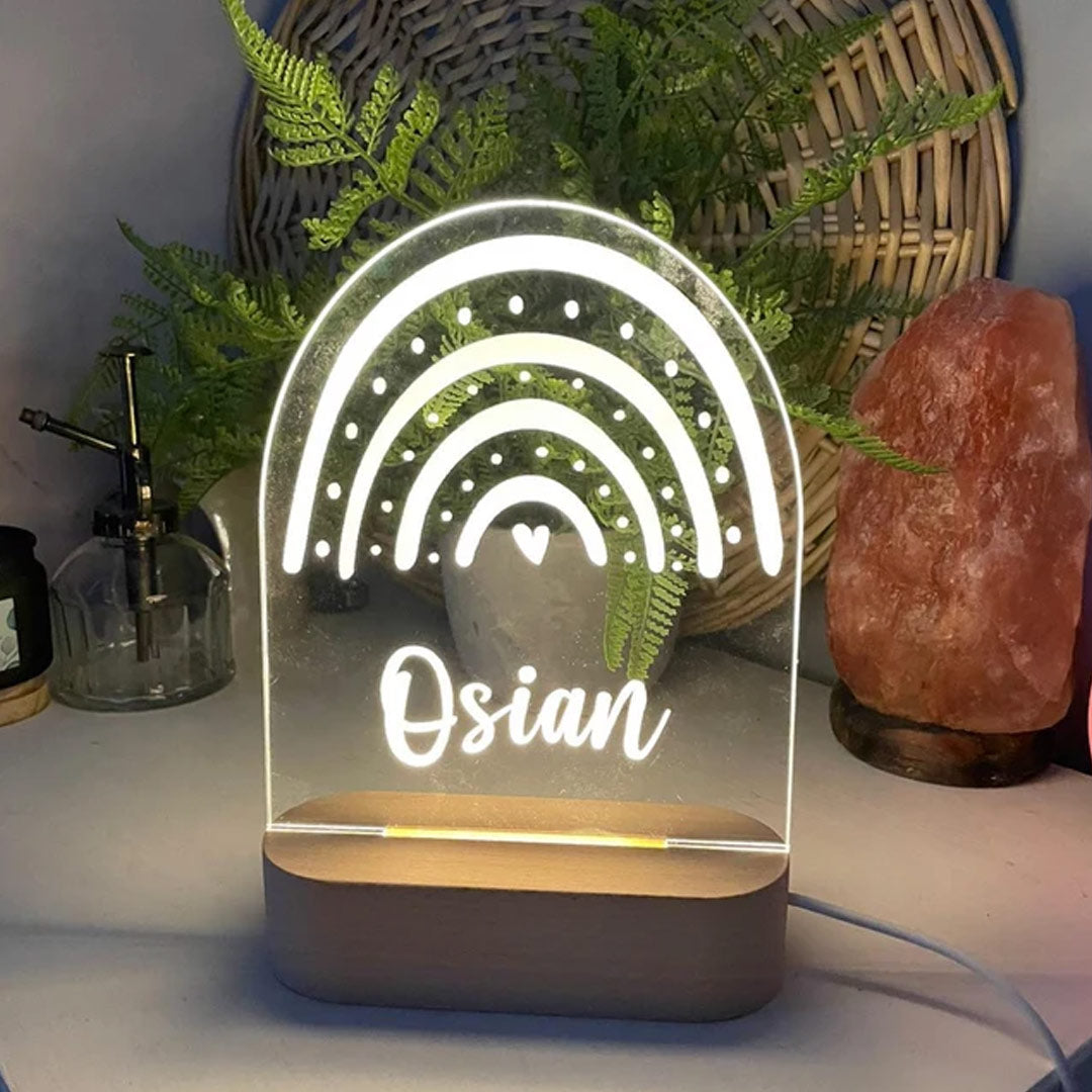 Customized Wood Base Night Light