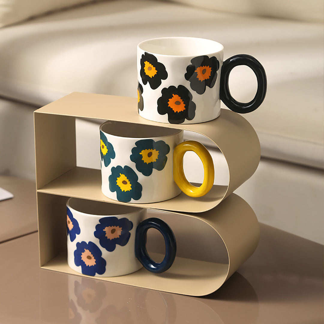Poppy Flower Ceramic Mug