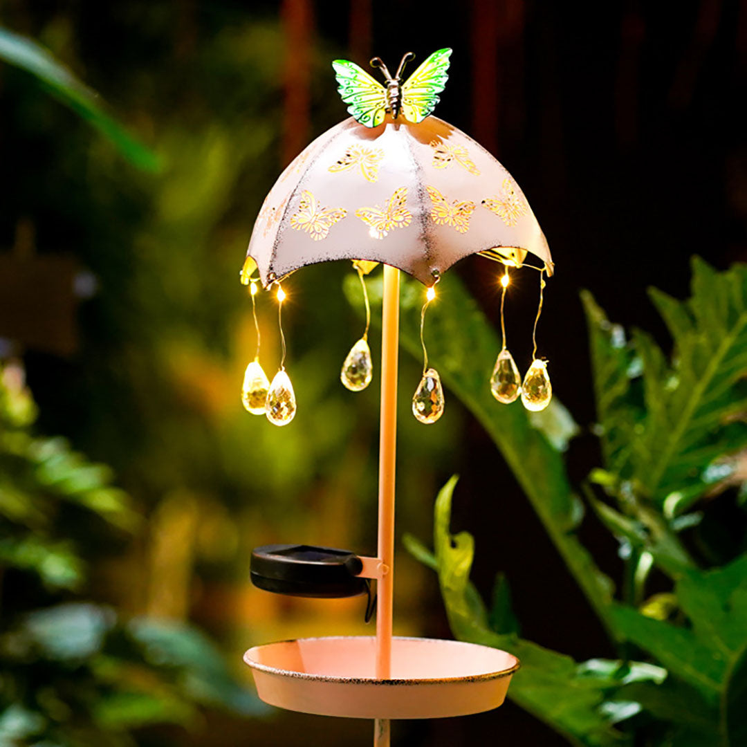Umbrella Solar Light with Bird Feeder