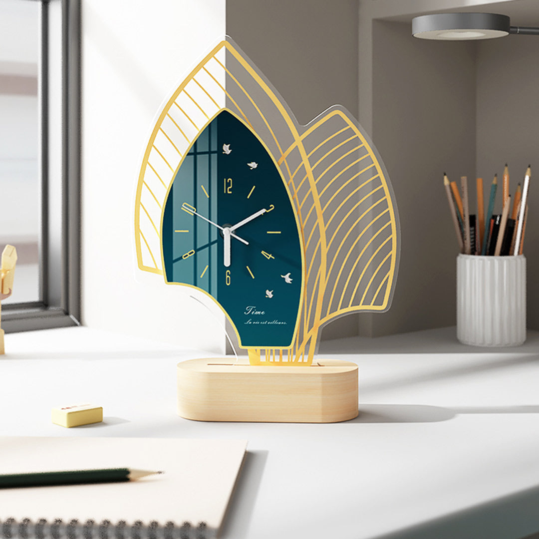 Lampada da scrivania creativa con orologio