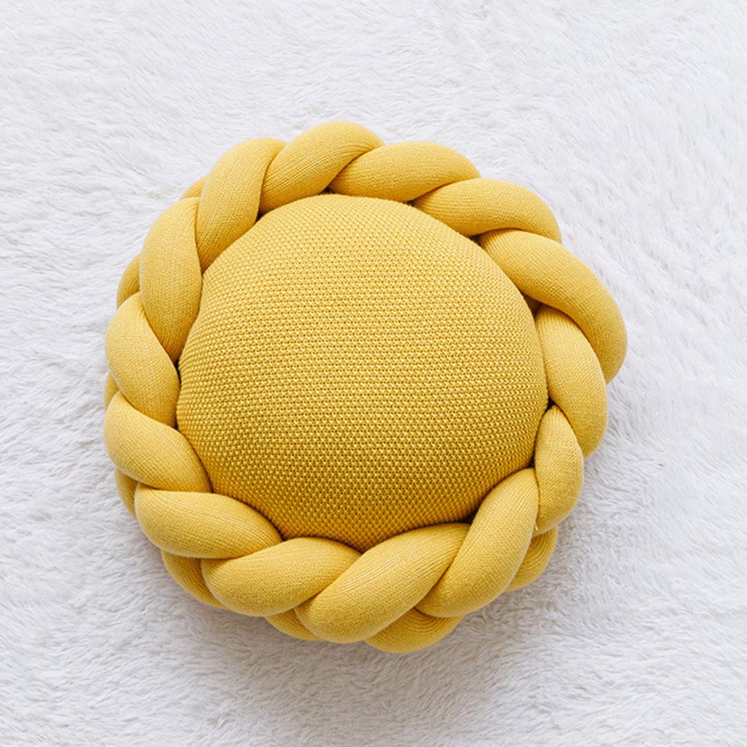 Cojines de punto hechos a mano con forma de flor