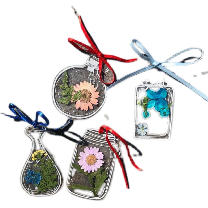 Dried Flower Bookmarks Set