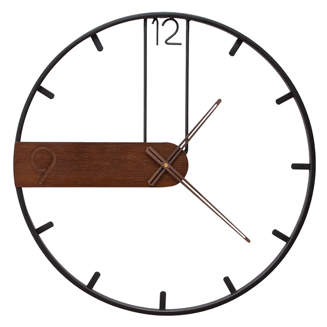 Reloj de pared de arte de hierro retro simple