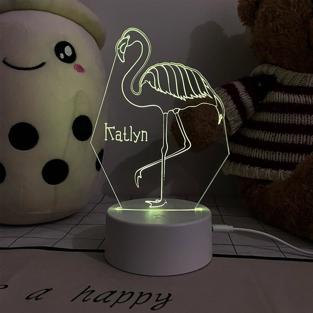 Personalised Flamingo Night Light