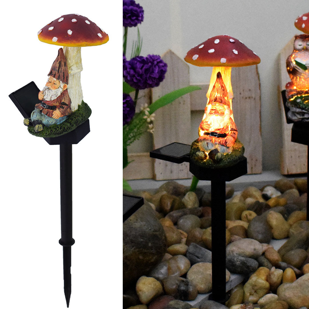 Solar Light Gnome Owl Garden Waterproof Landscape Light