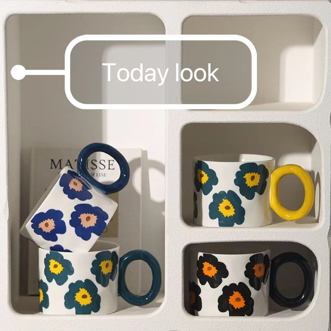Poppy Flower Ceramic Mug