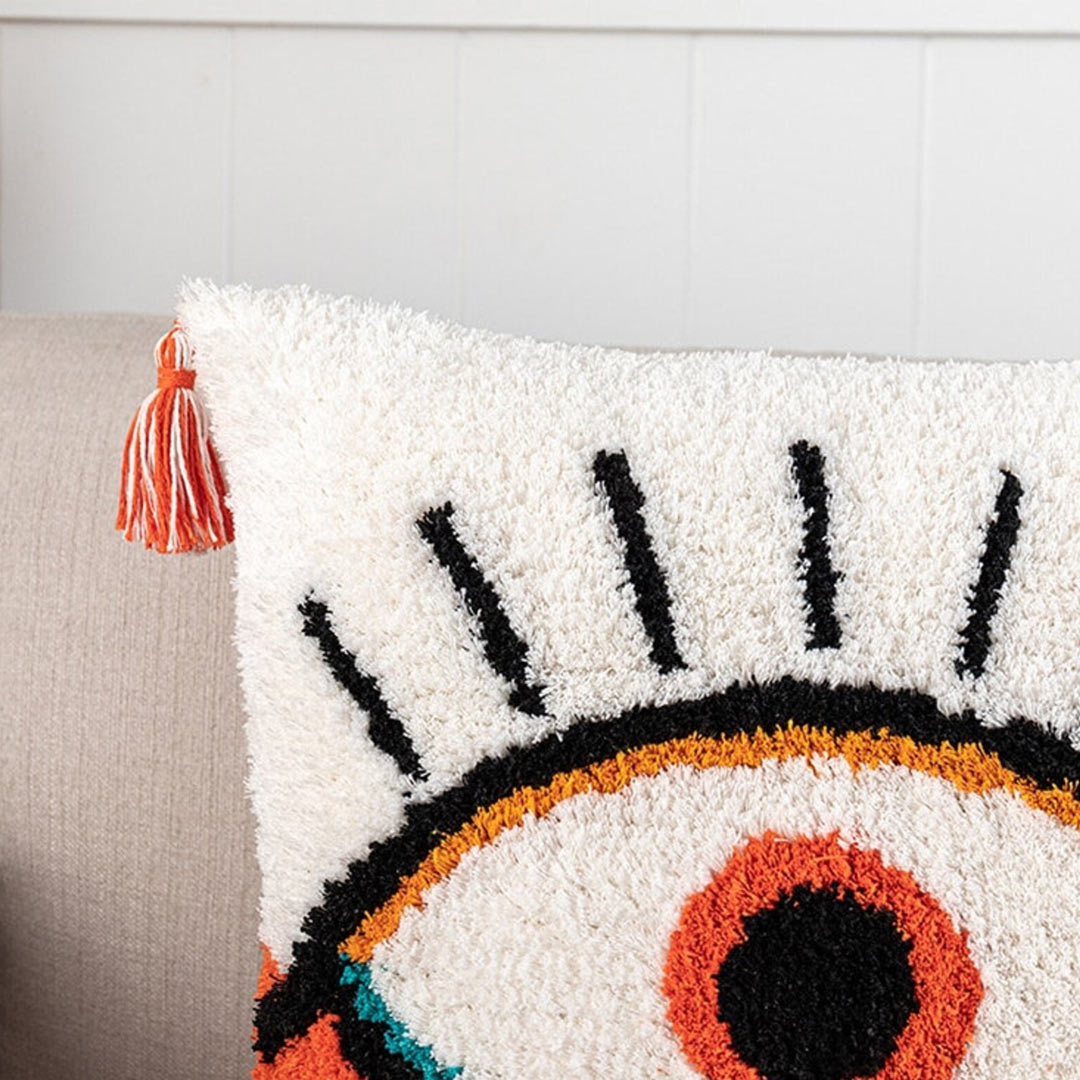 Housses de coussin de broderie tuftée Boho