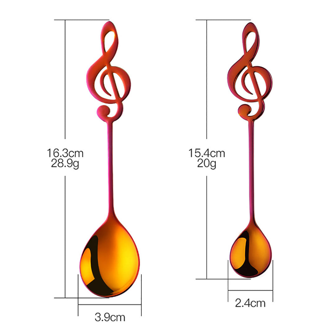 Cucchiaio per note musicali in acciaio inossidabile 304