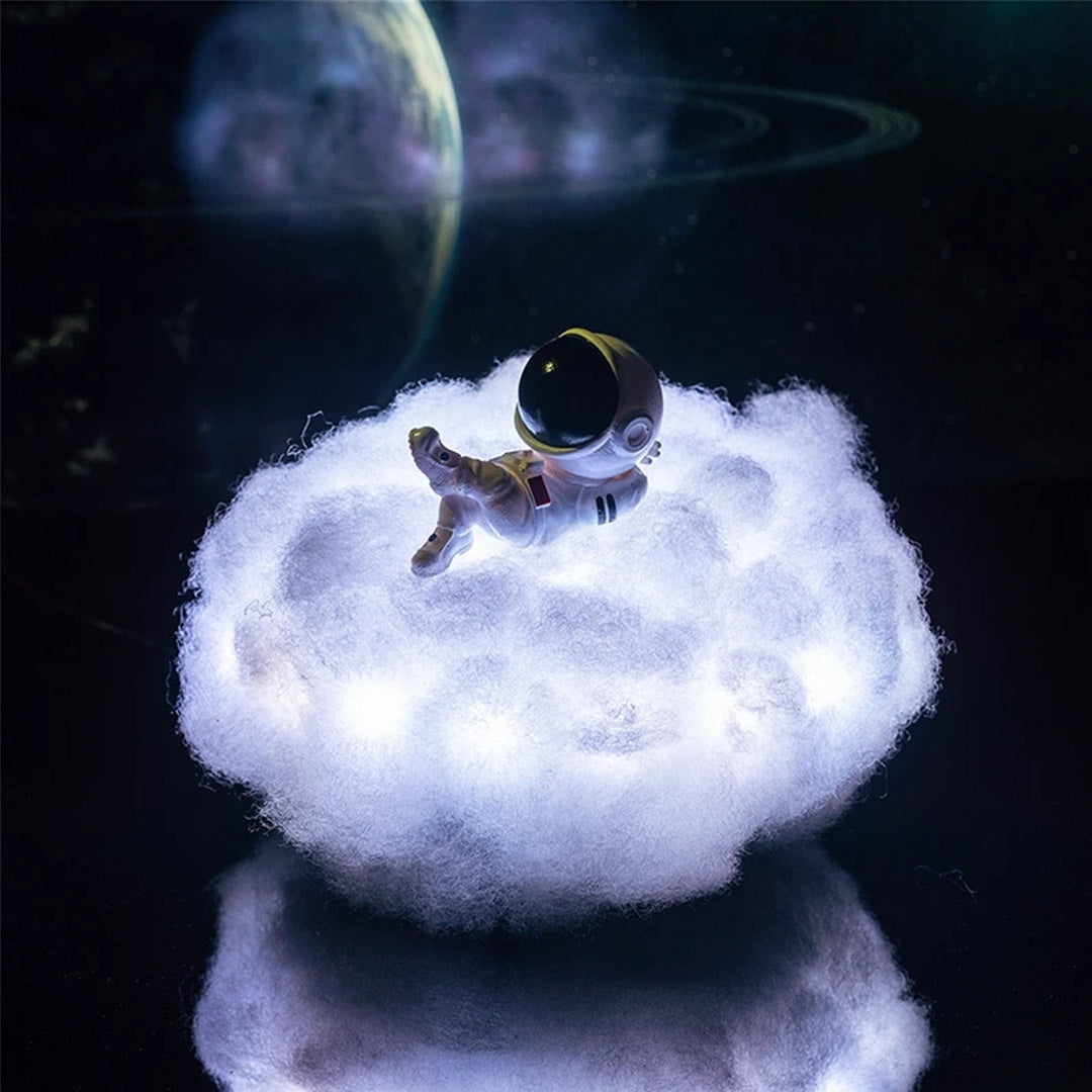 Lámpara de astronauta de nube colorida