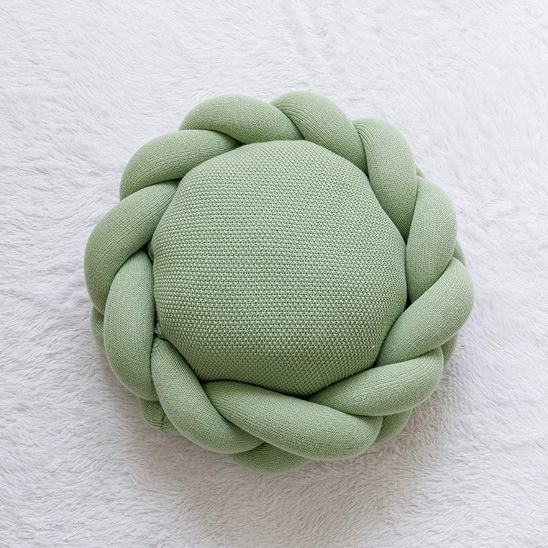 Cojines de punto hechos a mano con forma de flor