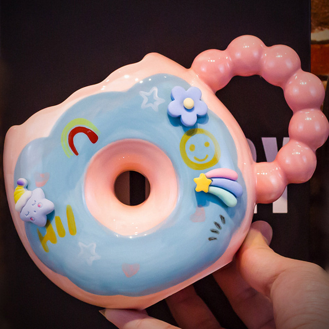 Taza de cerámica de rosquilla