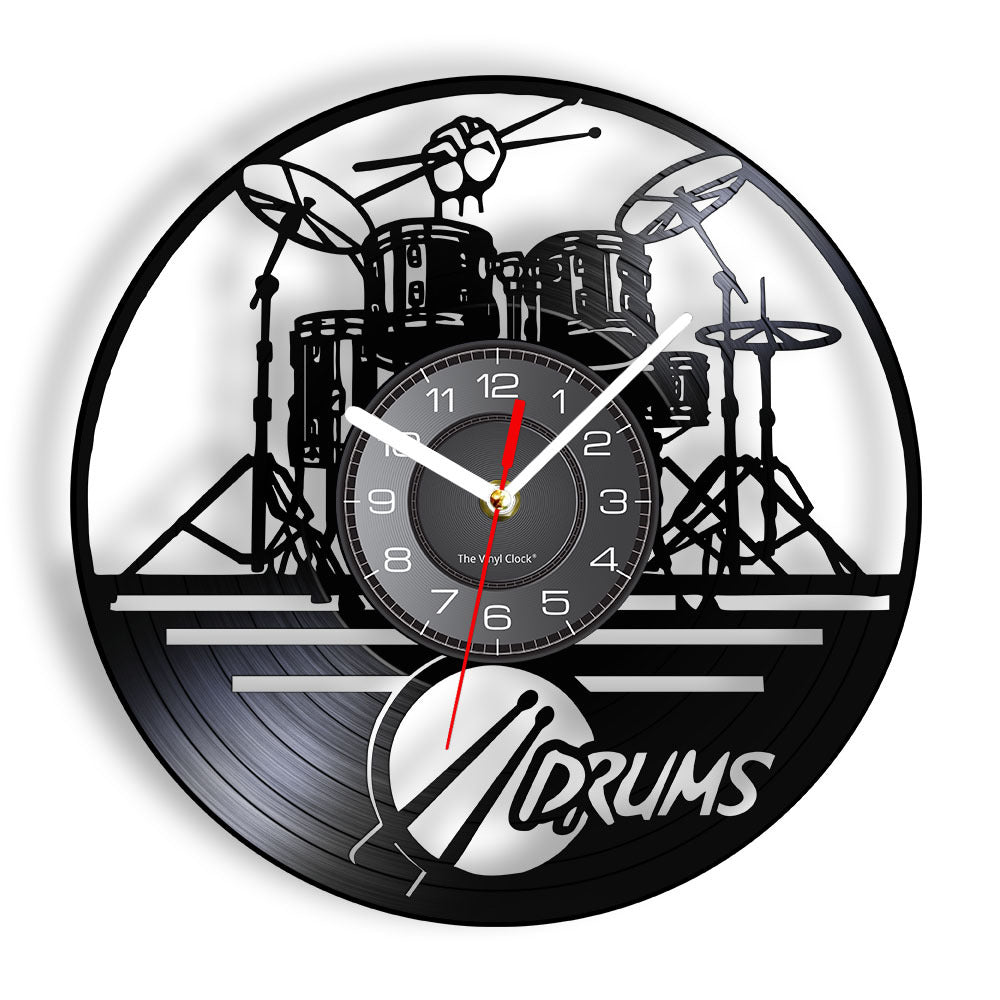 Reloj de pared de banda de discos de vinilo