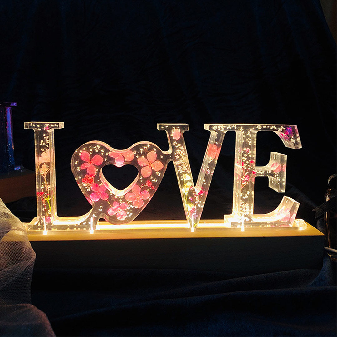 Fiori secchi LOVE Night Light