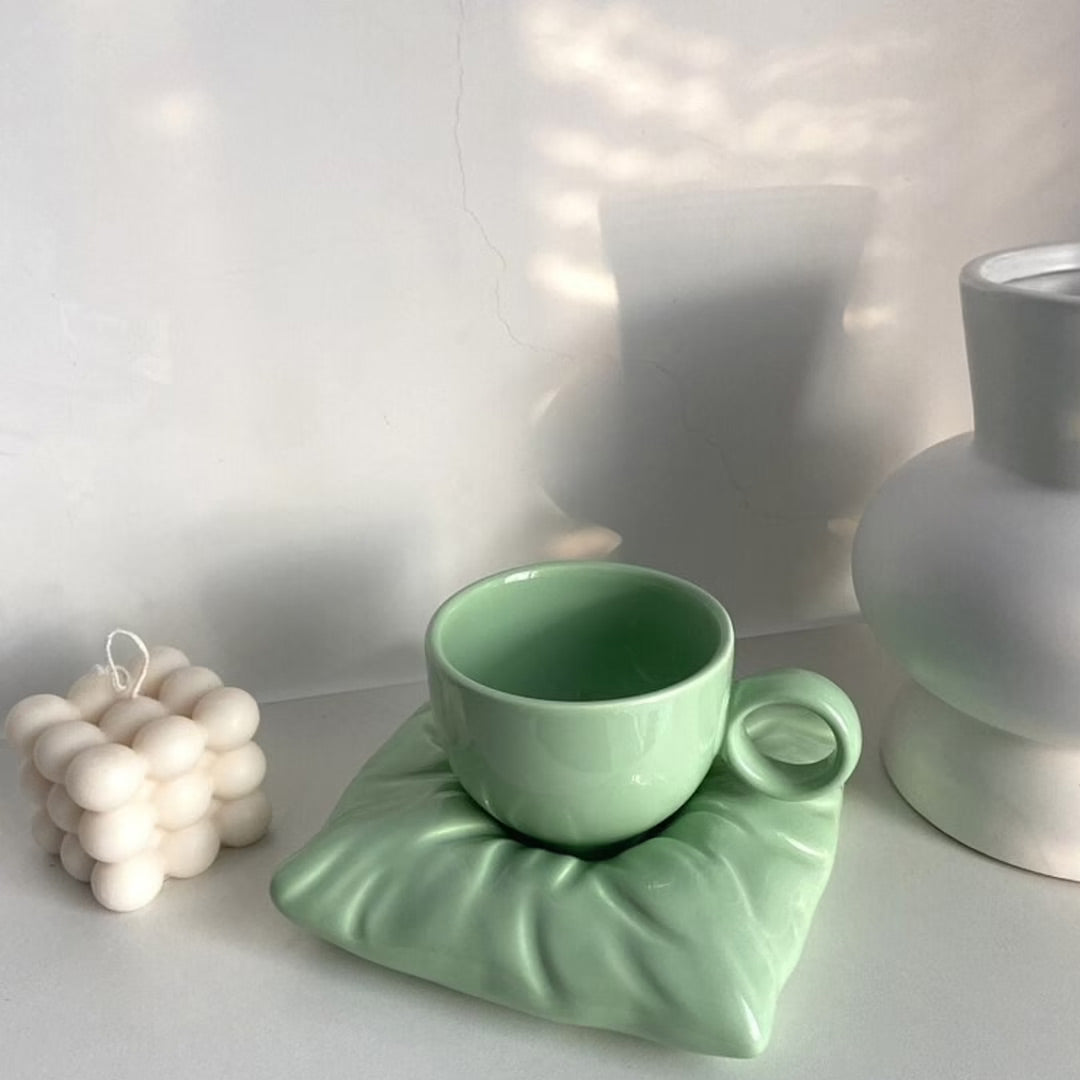 Creative Cushion Tray Coffee & Tea Cup Set