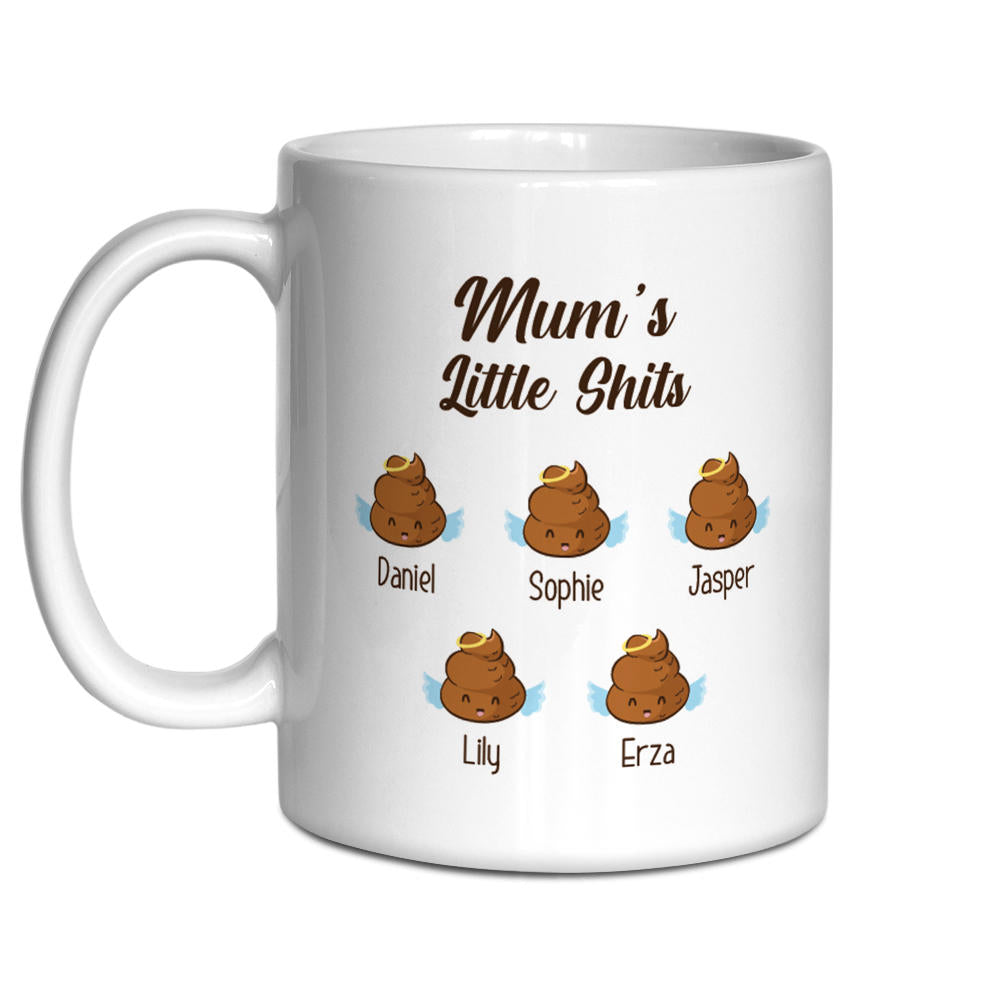 Mum’s Little Shits Custom Name Mug