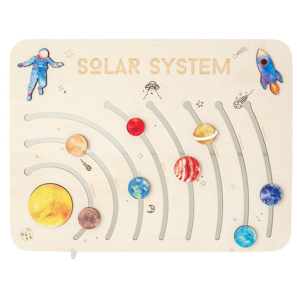 Wooden Puzzle with Planets of the Solar System