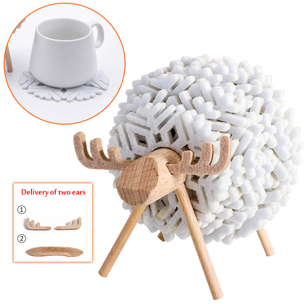 Sheep Shaped Anti-Slip Cup Coasters