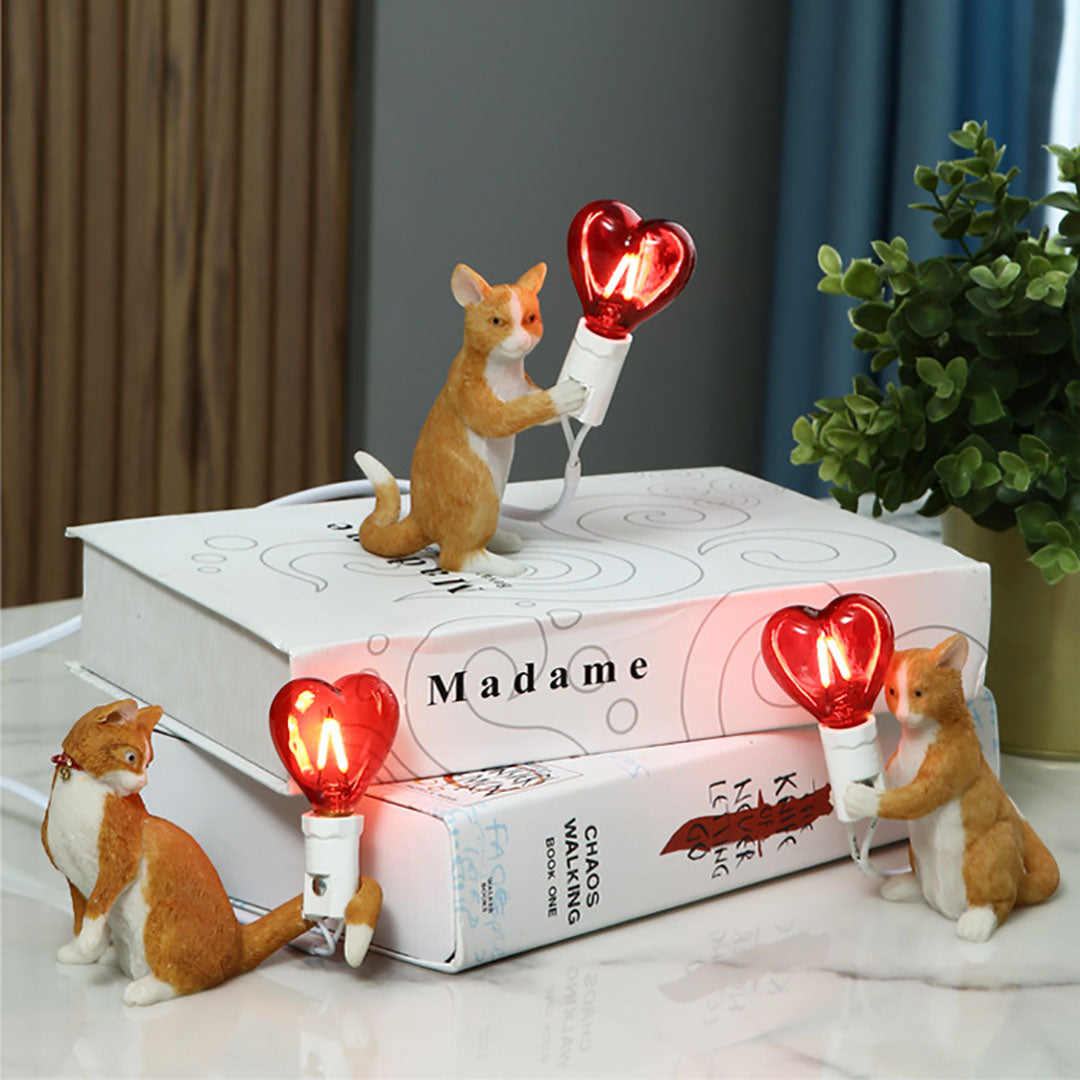 Lampada da tavolo a LED con gatto carino
