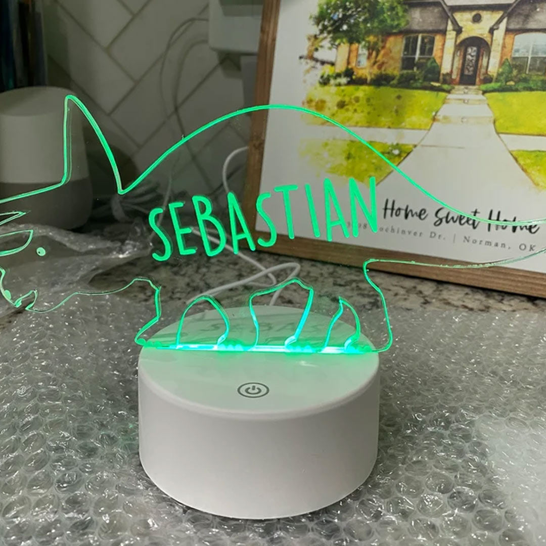 Personalized Dinosaur Night Light