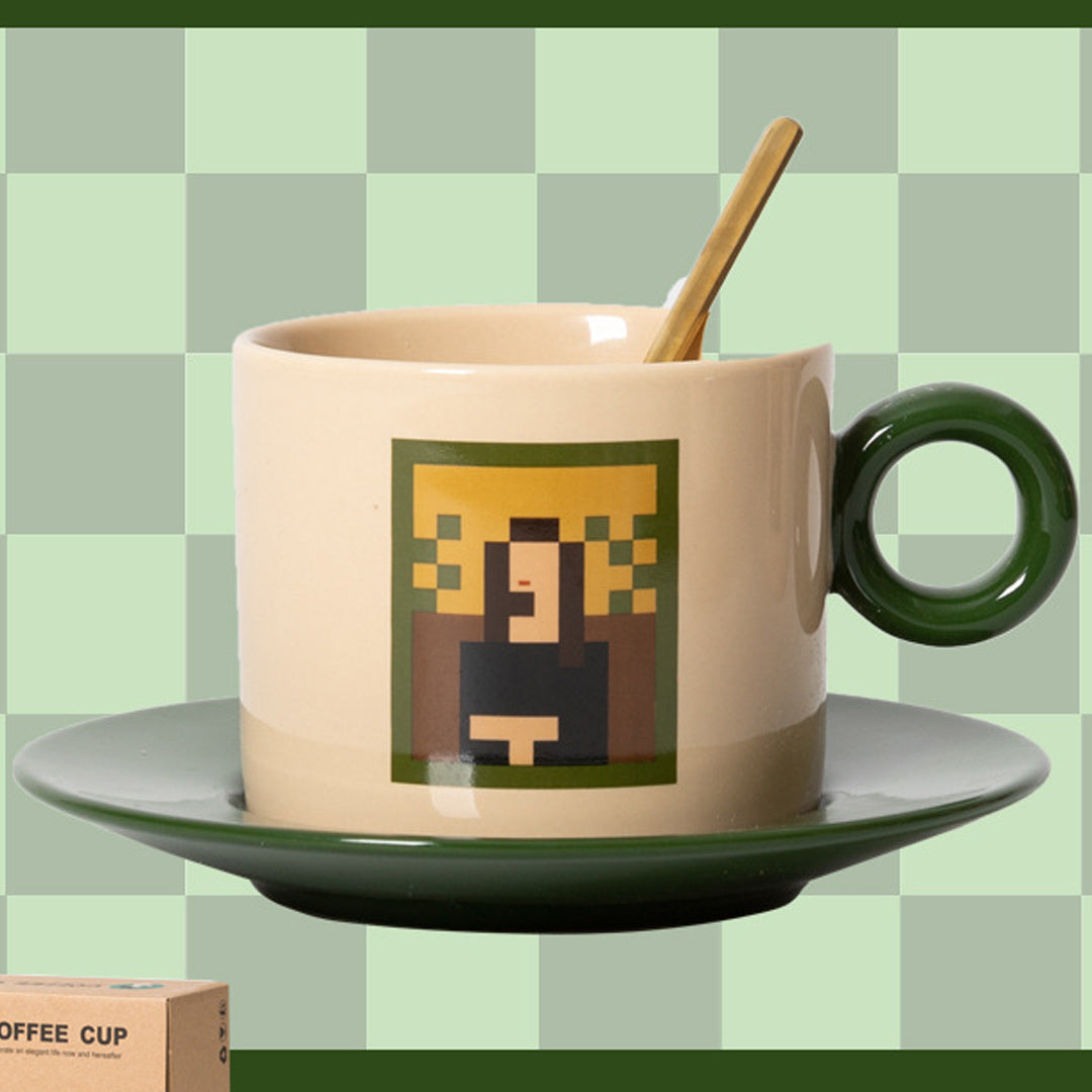 Set di tazze da caffè Pixel Art